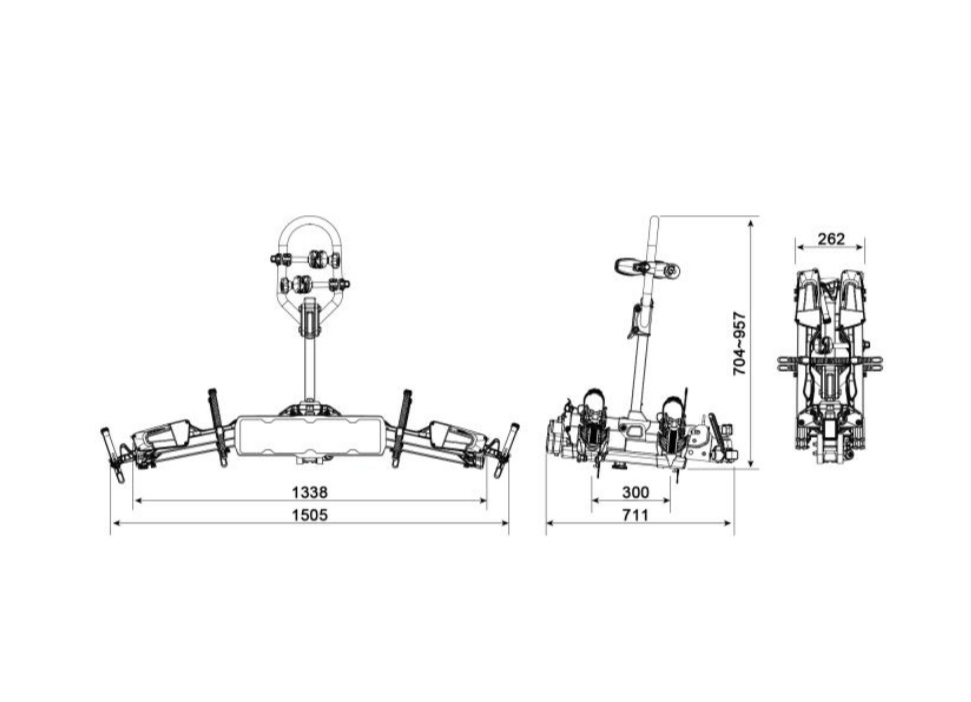 Nosič bicyklov Carface e-Scorpion  2 elektrobicykle